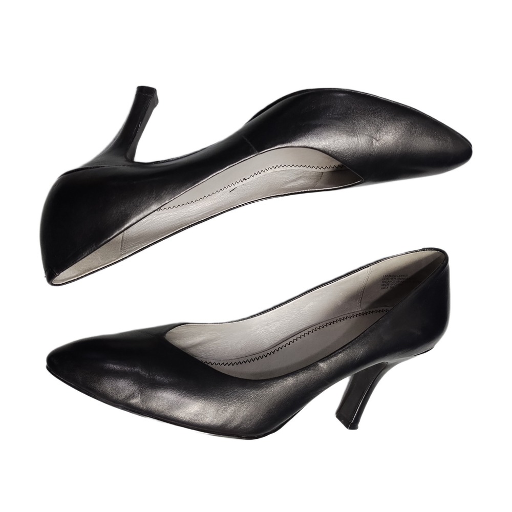 BP. Alex Pump Stilleto Heels Womens 9M‎ Black Upper Leather Pointed Toe Slip On